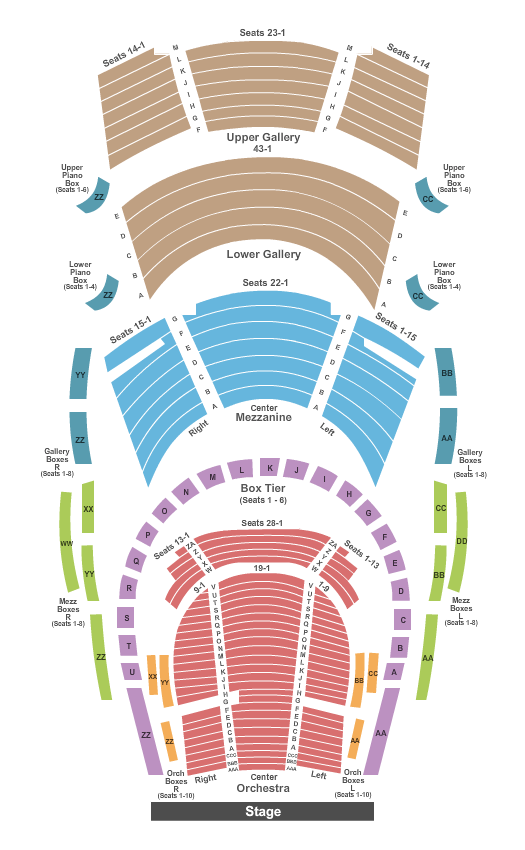 Bass Hall MJ Seating Chart